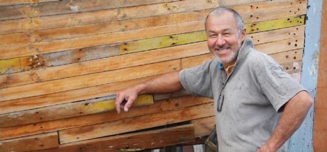 James Frenchville boatbuilder and restorer,photo by Andy Rogers ©  SW
